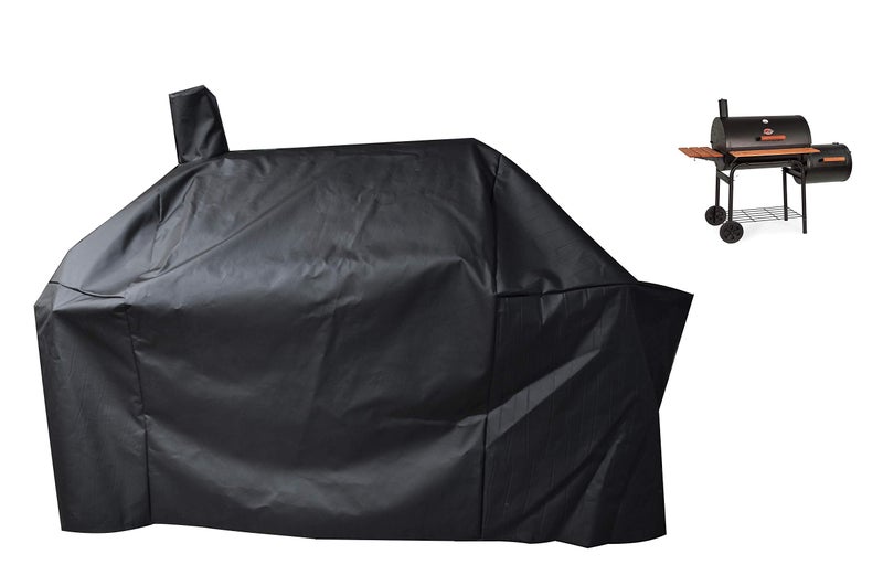 acoveritt Smoker Grill Cover Sized for Char-Griller Charcoal Grill 2190 and 2197 Heavy Duty Waterproof Patio 600D Canvas Barbeque BBQ Grill Cover G21623 - Image 2